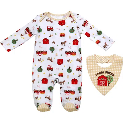 Baby Starters Kids'  Print Footie & Matching Bib Set