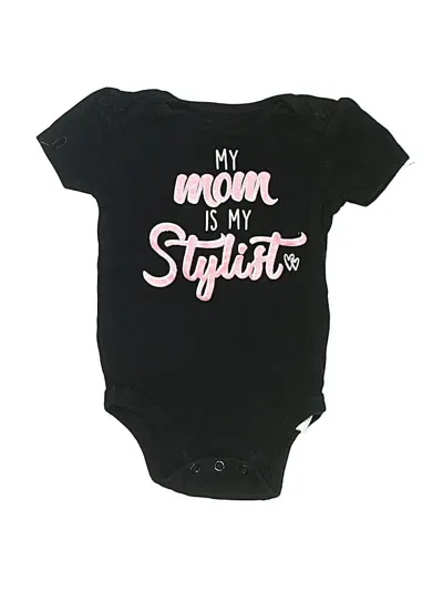 Pre-owned Baby Starters Babies' Short Sleeve Onesie In Black