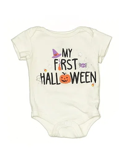Pre-owned Baby Starters Babies' Short Sleeve Onesie In White