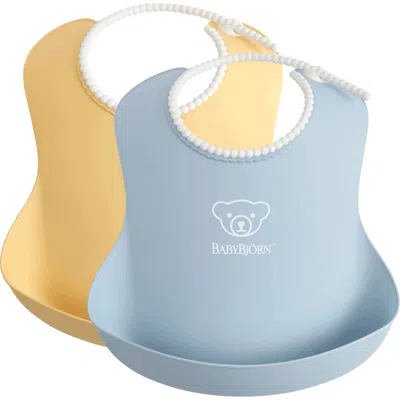Babybjorn Babybjörn Set Of 2 Silicone Bibs In Blue