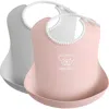 Babybjorn Kids' Babybjörn Set Of 2 Silicone Bibs In Gray