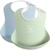 Babybjorn Kids' Babybjörn Set Of 2 Silicone Bibs In Green