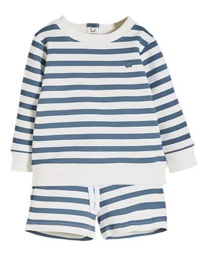 Babycottons Kids'  2pc Striped Sweatshirt & Jogger In Blue