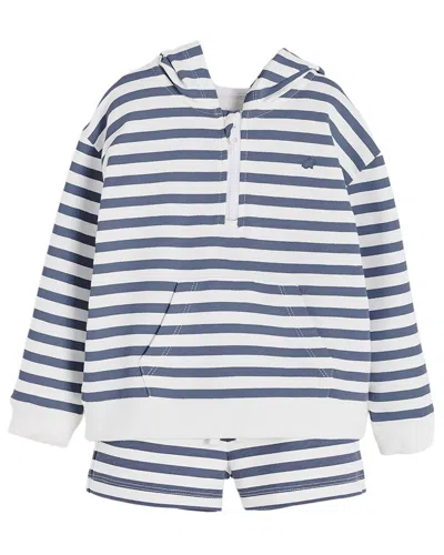 Babycottons Kids'  2pc Striped Sweatshirt & Jogger In Blue