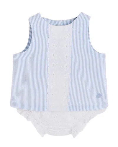 Babycottons Kids'  2pc Top & Bloomer Set In Blue