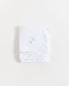 Babycottons Baby Block Receiving Blanket In White