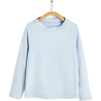 Babycottons Beach Long Sleeve Rashguard In Light Blue