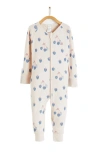 Babycottons Berrypop Snug Zip Footless Pajama In Blue