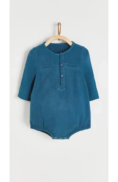 Babycottons Kids'  Bodysuit Mao Paradise For Infant In Blue