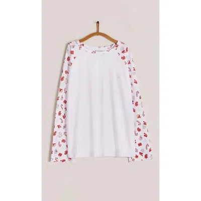 Babycottons Christmas Adult Long Pajamas For Adult In White