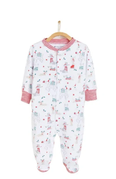 Babycottons Kids'  Christmas Footie Pajamas In Multicolor