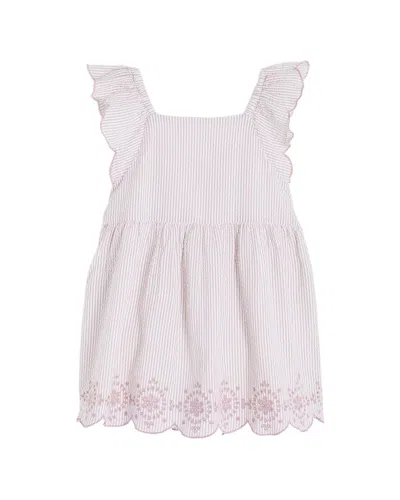 Babycottons Kids'  Cloque Dress In White