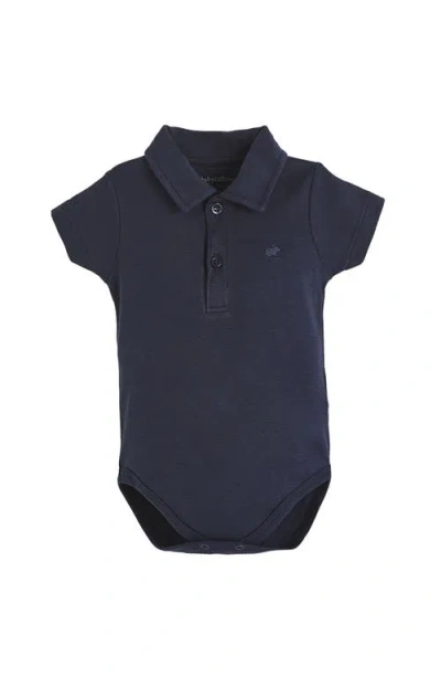 Babycottons Kids'  College Polo Bodysuit For Infant In Black