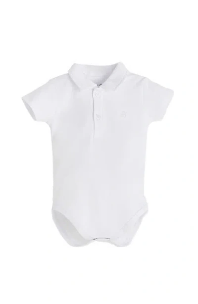 Babycottons Kids'  College Polo Bodysuit For Infant In White
