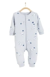 Babycottons Cosmos Glow One-piece Pajamas In Grey