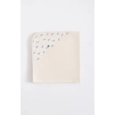 Babycottons Dinomyte Small Hooded Towel In White