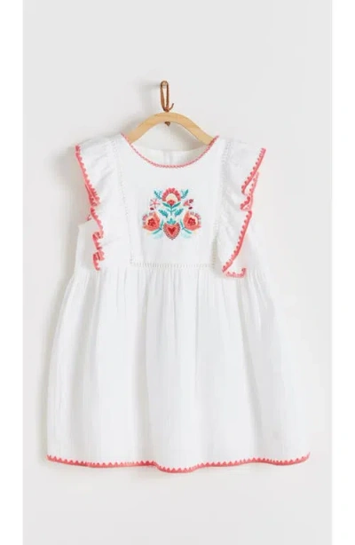 Babycottons Dress Milagrito For Little Kid In White