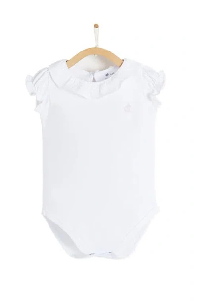 Babycottons Essentials Detailed Collar Bodysuit In White