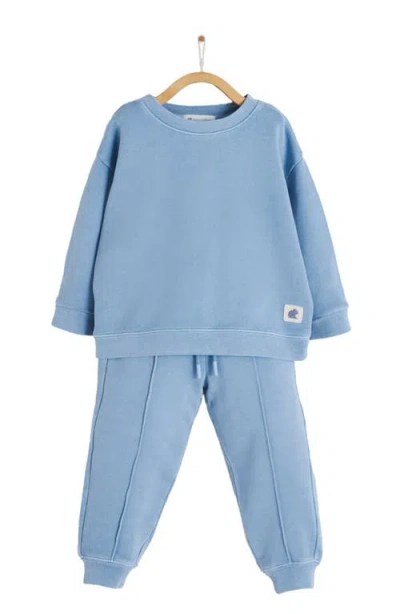 Babycottons Essentials Sweatshirt Set In Light Blue