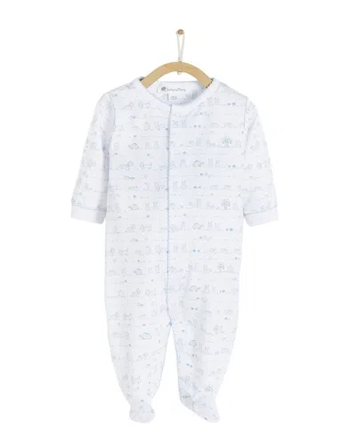 Babycottons Kids'  Footed Pajama In Blue