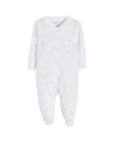 Babycottons Kids'  Footed Pajama In White
