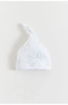 Babycottons Grey Knot Beanie In Multicolor