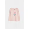 Babycottons Hearts Tee For Toddler In Pink
