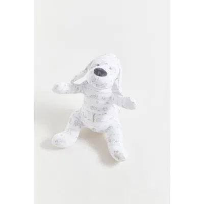 Babycottons Kids'  In The Woods Dog Baby Rattle T In White