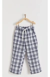 Babycottons Linen Plaid Pants For Infant In Multi