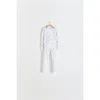 Babycottons Lisa Snug Fit Long Pajama Set For Infant In White