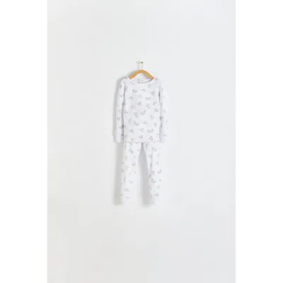 Babycottons Lisa Snug Fit Long Pajama Set For Infant In White