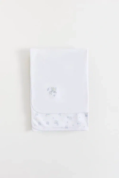 Babycottons Little Panda Receiving Blanket In White