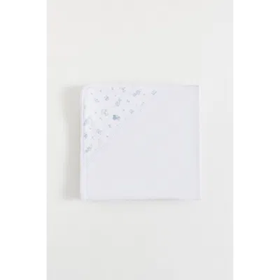 Babycottons Little Panda Small Hooded Towel In White