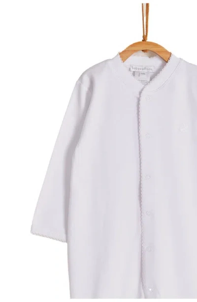 Babycottons Kids'  Logo Footie Pajamas In White