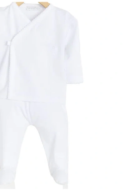 Babycottons Kids'  Logo Kimono & Pants Set In White