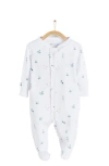 Babycottons Mila Zip Footed Pajama In Pink