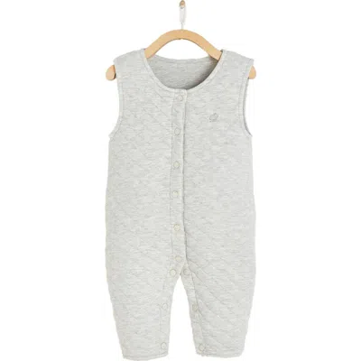 Babycottons Kids'  Mini Quilted Overalls In Grey