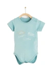 Babycottons Mundi Graphic Short Sleeve Bodysuit In Navy