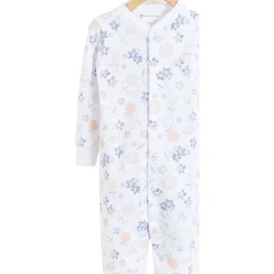 Babycottons Orange Snug Footie Pajamas In Multicolor