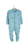 Babycottons Ozy Double Zip Footie Pajamas In Multicolor