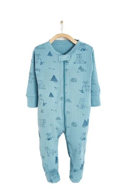Babycottons Ozy Double Zip Footie Pajamas In Multicolor