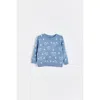 Babycottons Pat Blue Sweatshirt For Infant In Blue