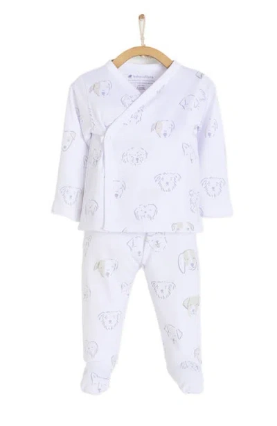Babycottons Kids'  Paws Kimono & Pants Set