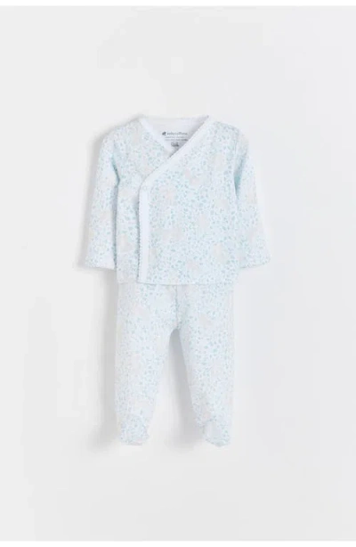 Babycottons Peanut Kimono & Pants Set For Infant In Blue