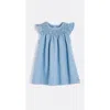 Babycottons Peony Dress For Infant In Blue
