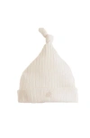 Babycottons Kids'  Point Knot Beanie In Off White