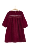 Babycottons Premium Cotton Christmas Lily Dress For Infant In Brown