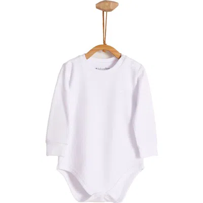 Babycottons Kids'  Premium Peruvian Pima Cotton Colors Long Sleeve Bodysuit For Infant In White