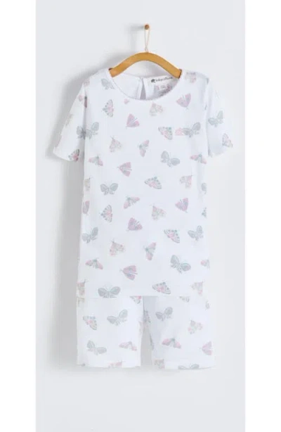 Babycottons Premium Peruvian Pima Cotton Lisa Short Tee & Pants Pajama Set For Infant In White