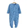 Babycottons Roar Front-snap Footie In Full Print